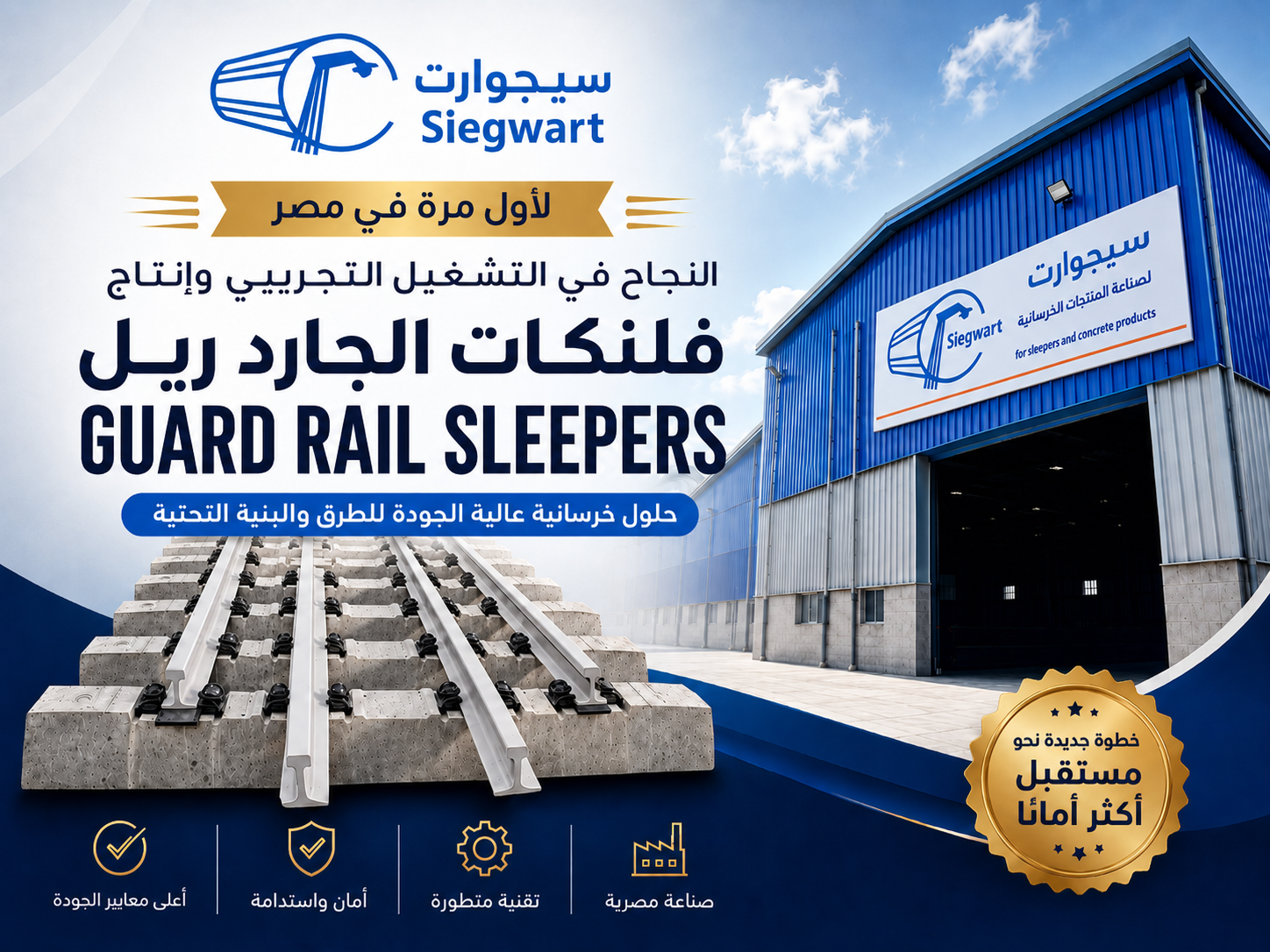 Successful Trial Operation of Guard Rail Sleepers for Egypt’s High-Speed Rail Project